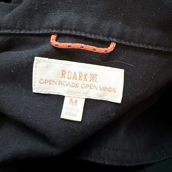 Roark Layover Jumpsuit Zip Front Black Floral Print Utility One Piece Size M - Picture 12 of 16